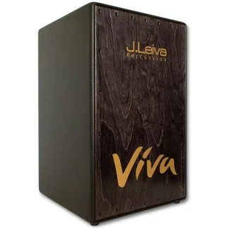 J.Leiva VIVA BLACK カホン　ケース付き Cajón Viva Black (S.T.D. 2 Cuerdas) – Cajones Leiva Percussion